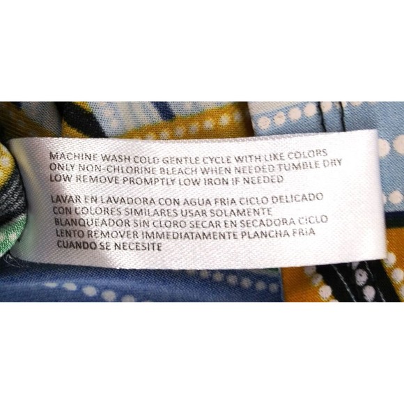 By Design Shirt Women Medium Multicolor Eyelet Chain Short Sleeve Blouse - Picture 6 of 6